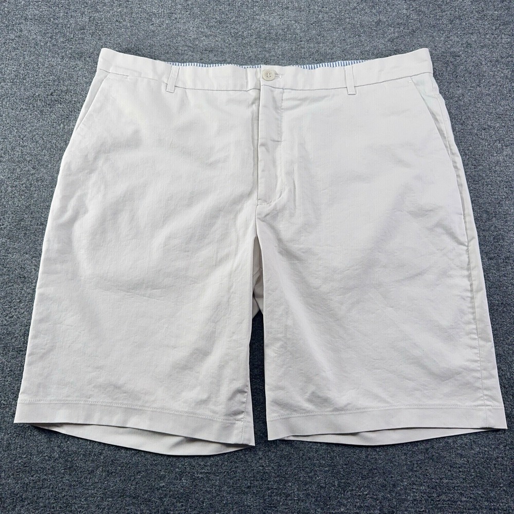 Holderness & Bourne Mens Golf Shorts 38 Khaki Chino‎ 8" Inseam EUC